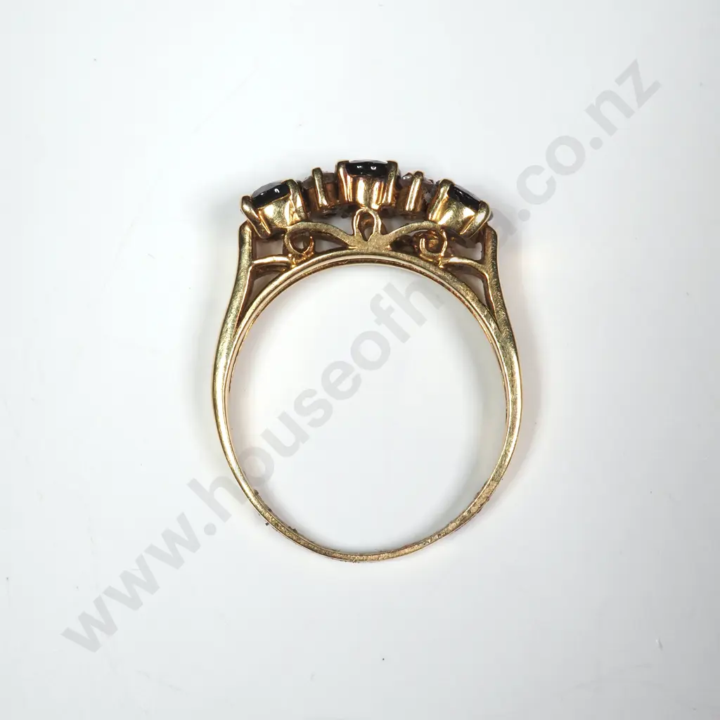 18ct Gold Diamond & Gem Ring Image 1++