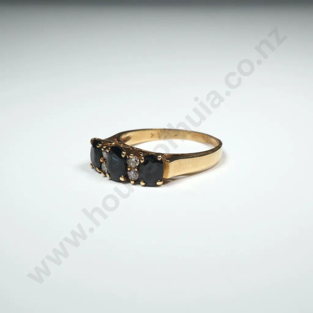 18ct Gold Diamond & Gem Ring Image 1++