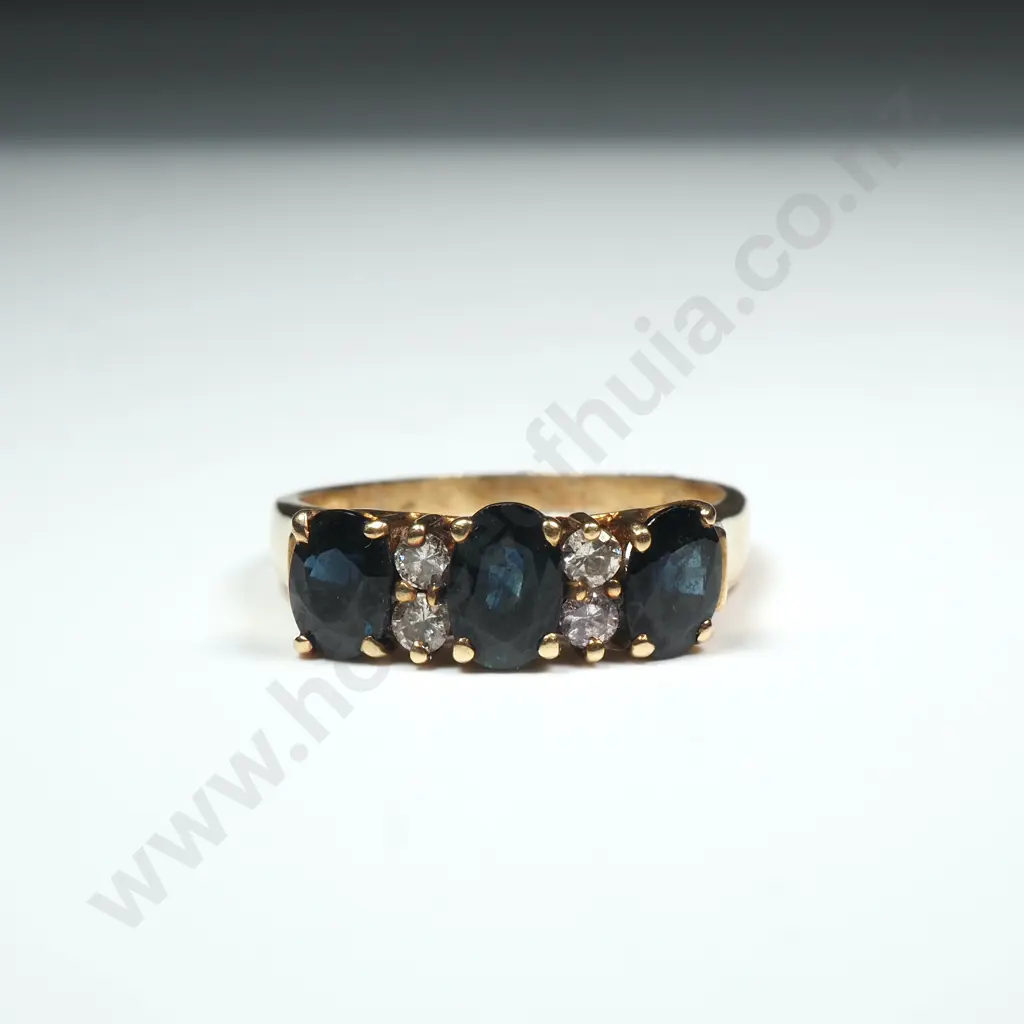 18ct Gold Diamond & Gem Ring Image 1++