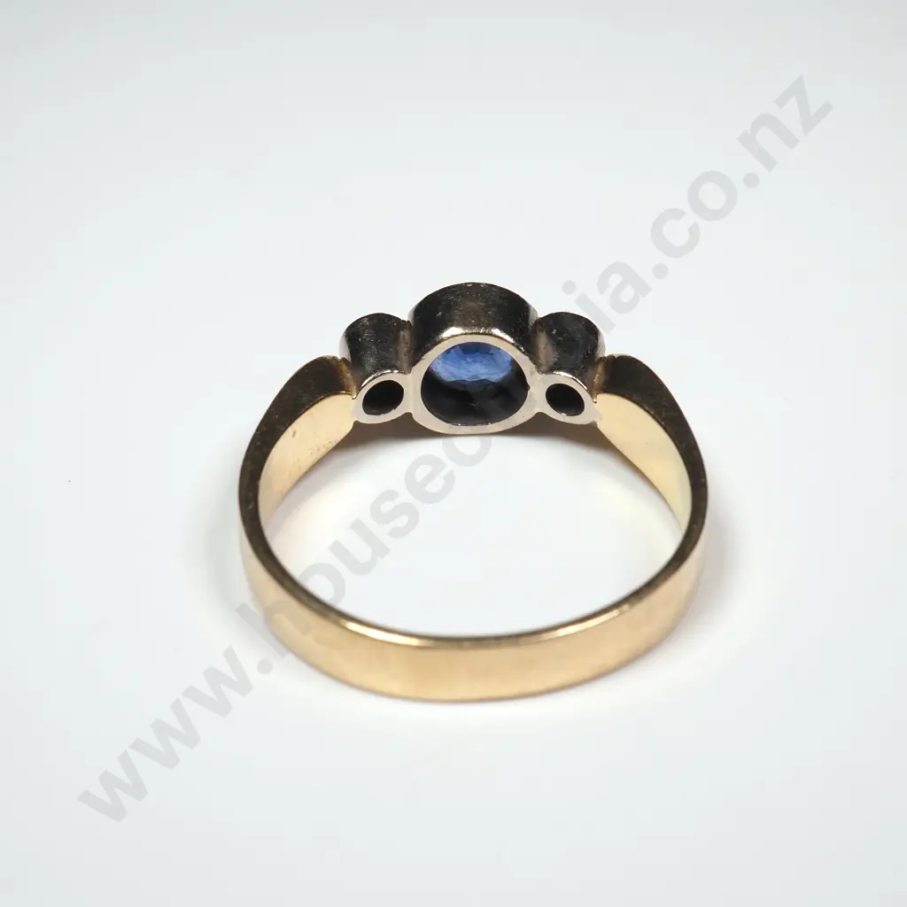 Vintage 18ct Gold Diamond & Sapphire Ring  w Valuation for $6879.00 Image 1++