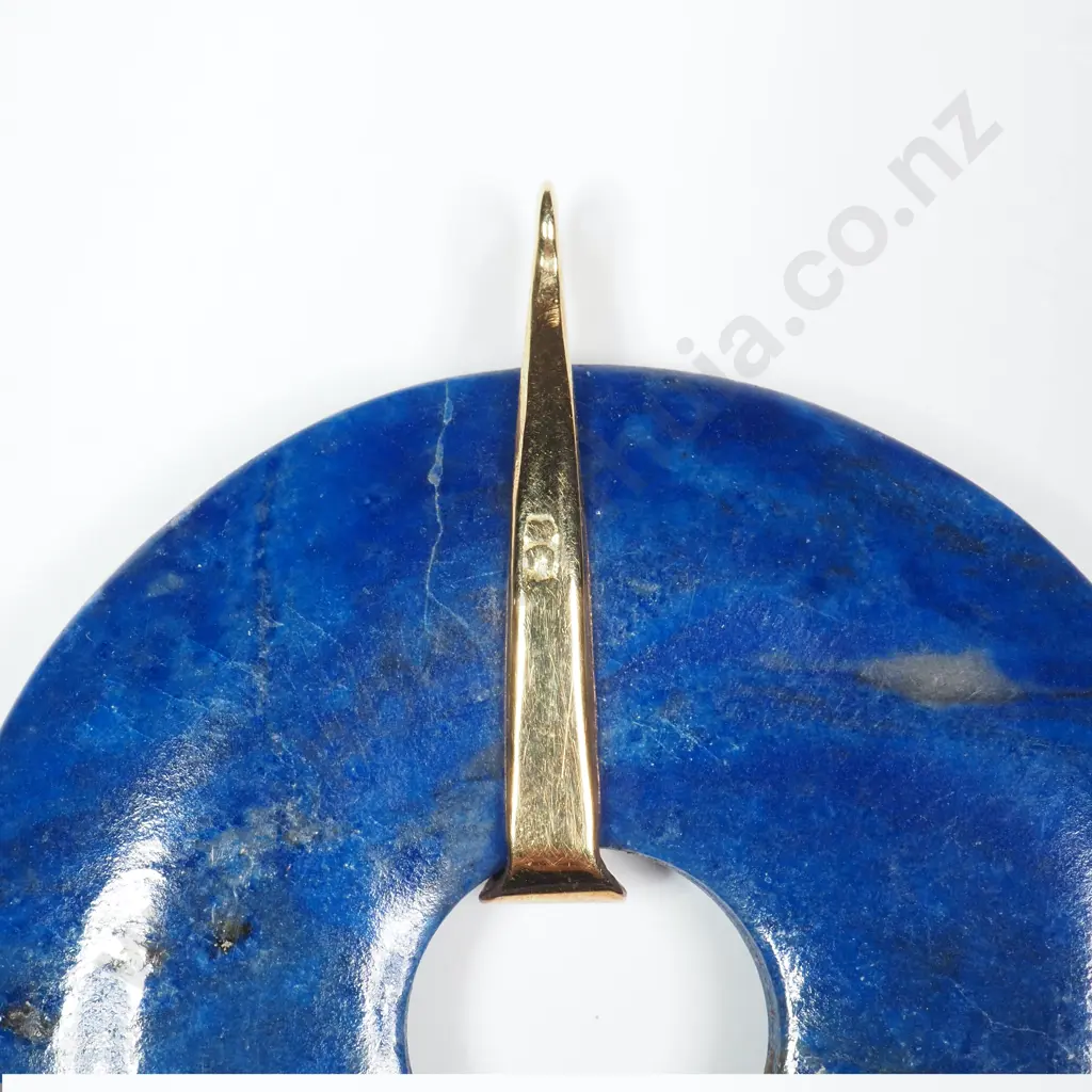 9ct Gold Lapis Lazuli Pendant Image 1++