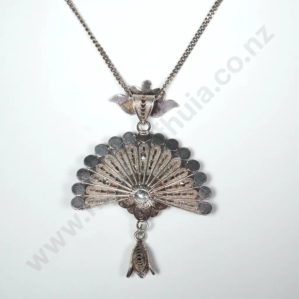 Sterling Silver & Enamel Pendant Image 1++