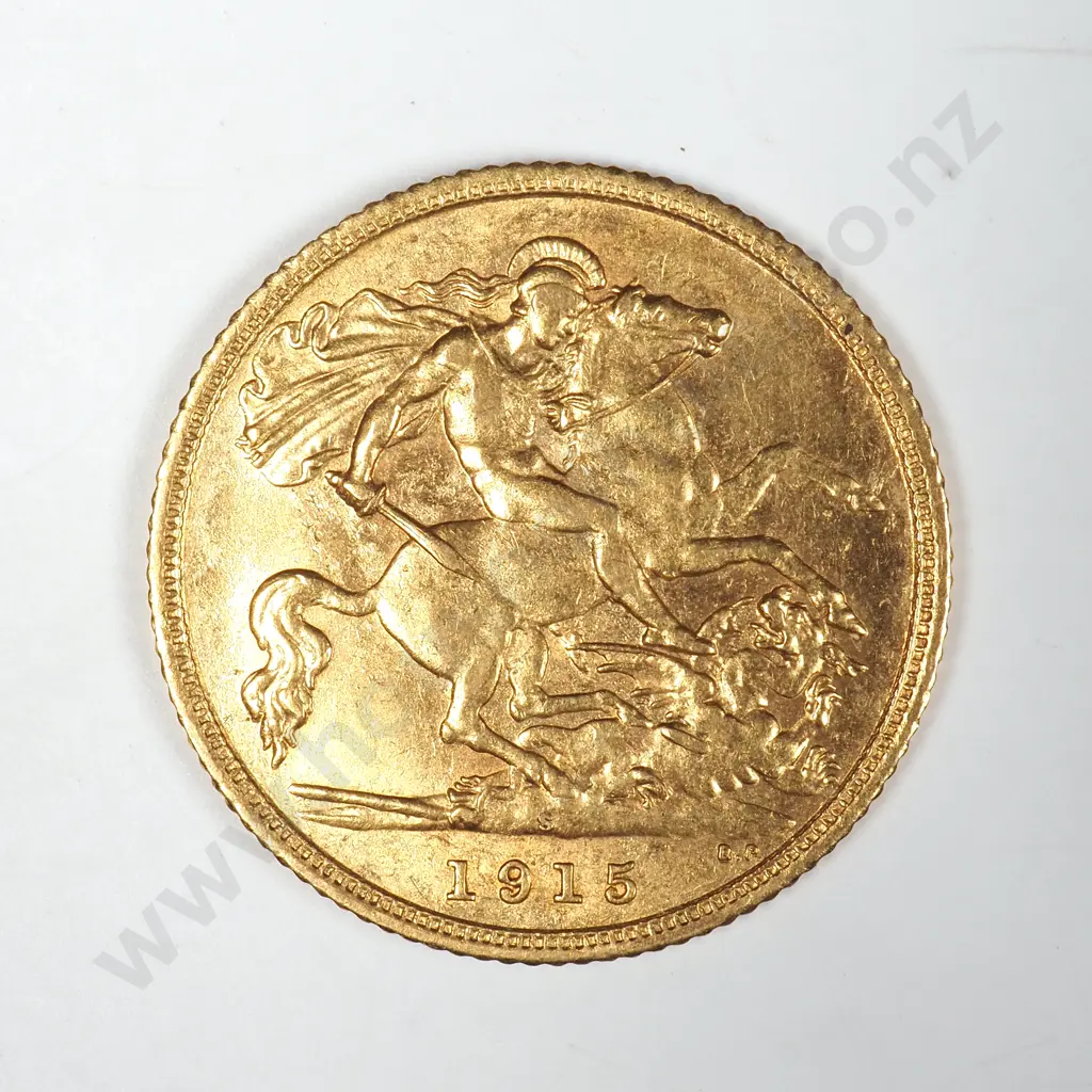 1915 Sydney Mint Half Sovereign  Image 1++