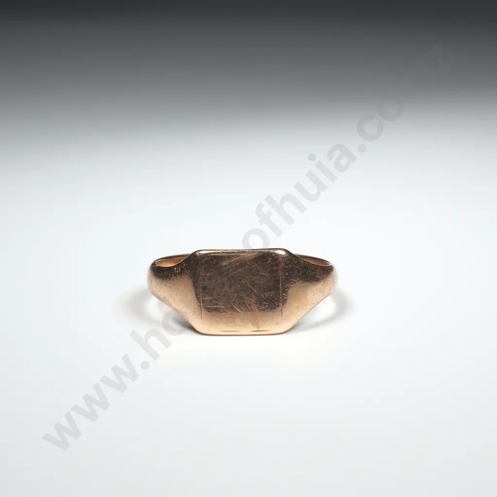 Antique 9ct Rose Gold Signet Ring Image 1++
