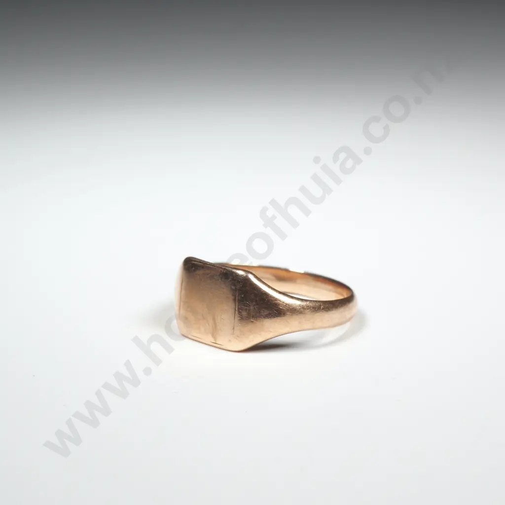 Antique 9ct Rose Gold Signet Ring Image 1++