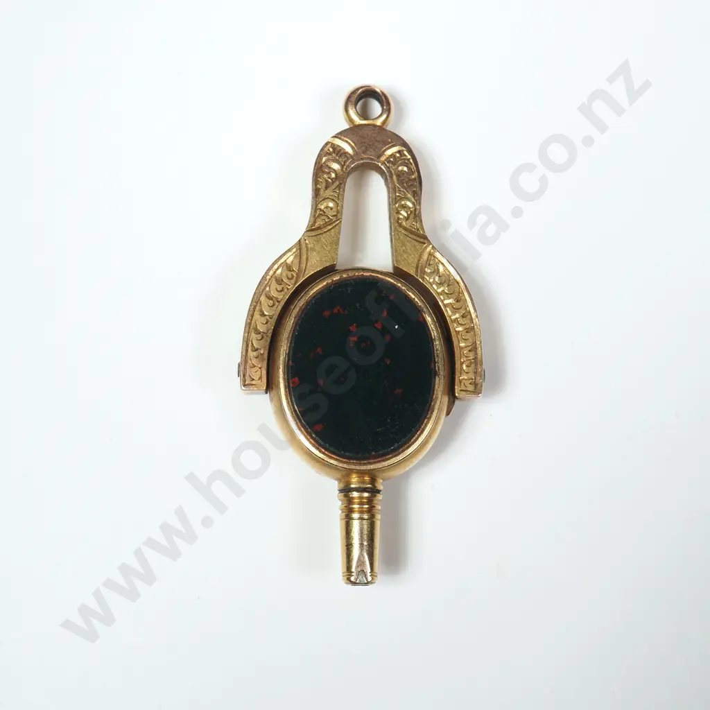 Antique 9ct Gold Pocket Watch Key Spinner Image 1++