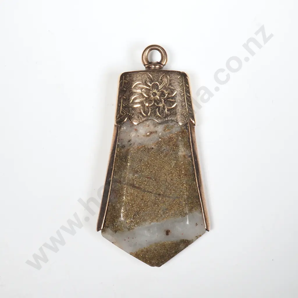 Colonial 15ct Gold, Gold Bearing Quartz Pendant Image 1++