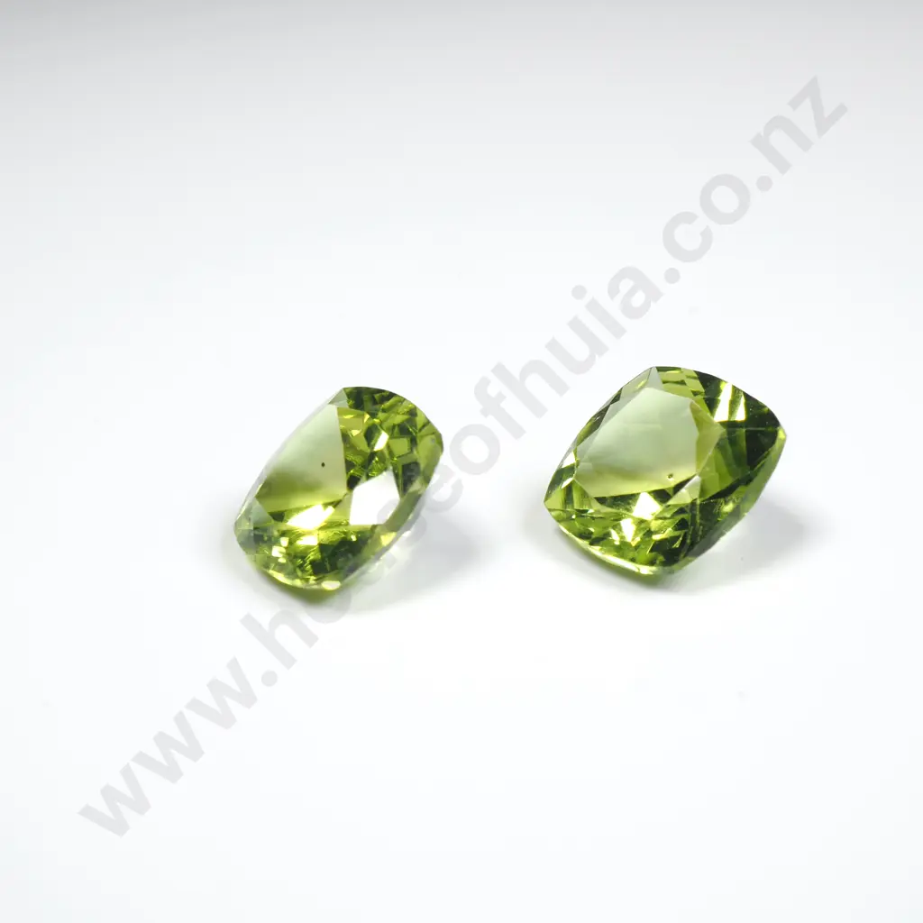 Pair of Loose Faceted Peridot Stones Image 1++