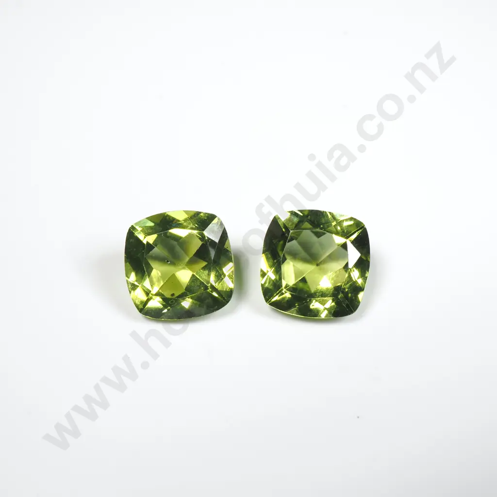 Pair of Loose Faceted Peridot Stones Image 1++