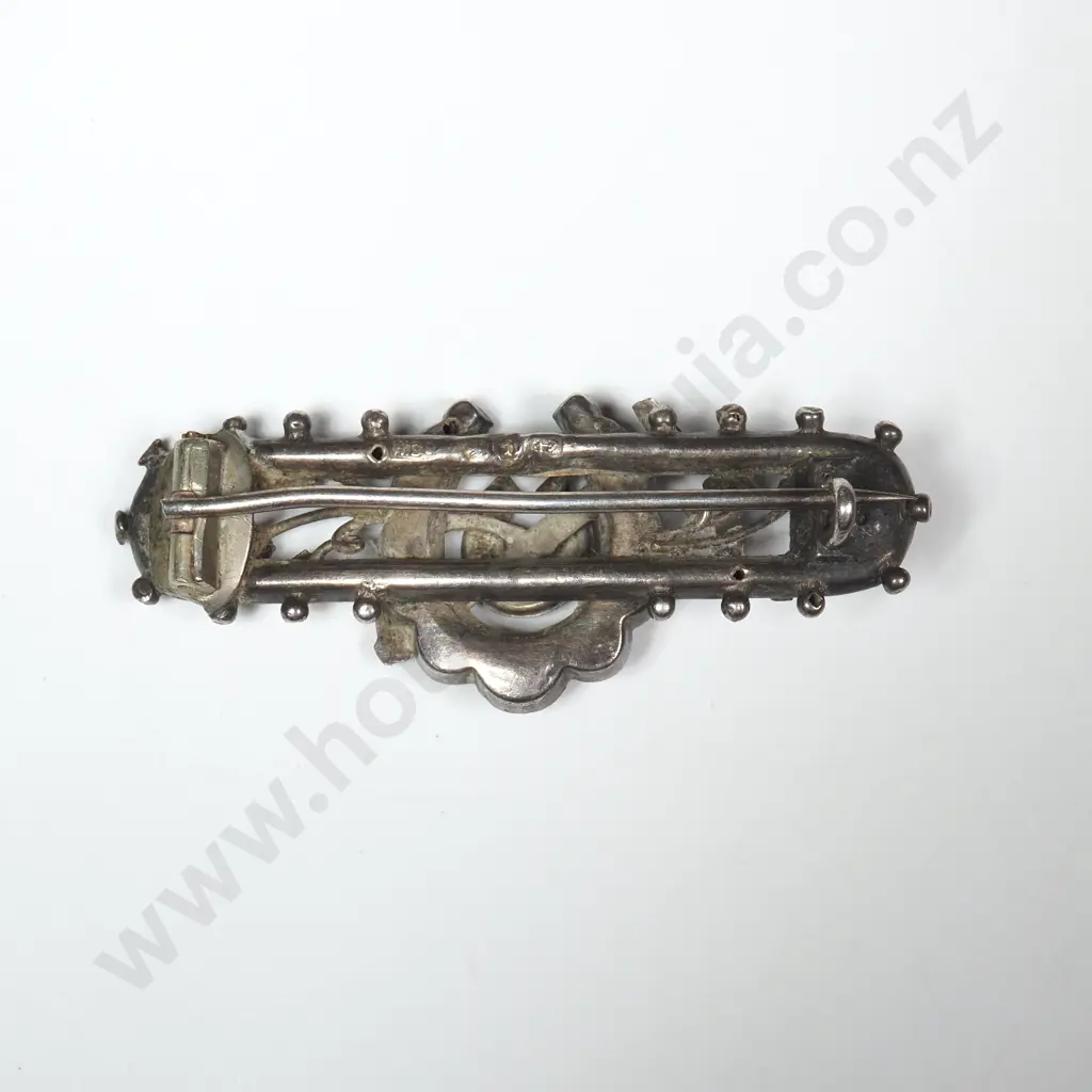 Victorian Sterling Silver Horse Riding Themed Brooch Image 1++