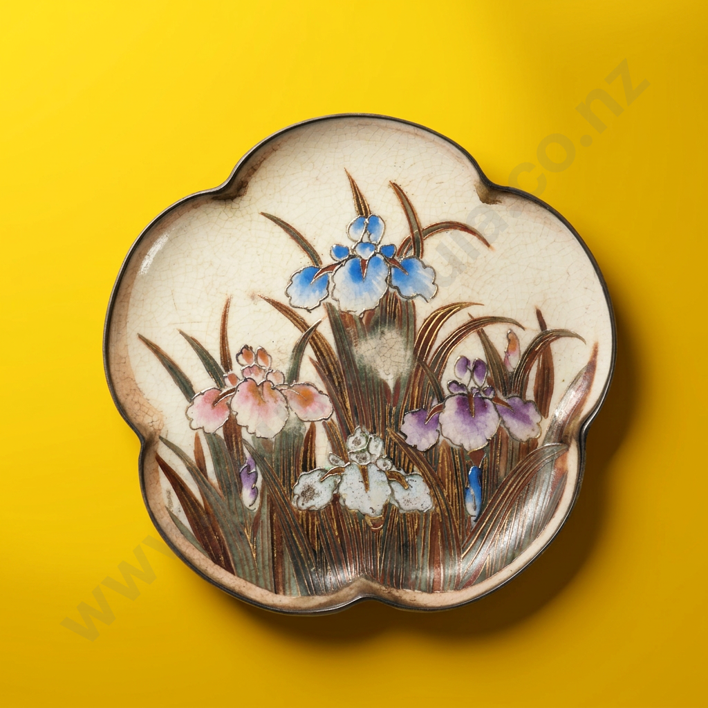 Impressive Satsuma Painted Belt Buckle Image 1++
