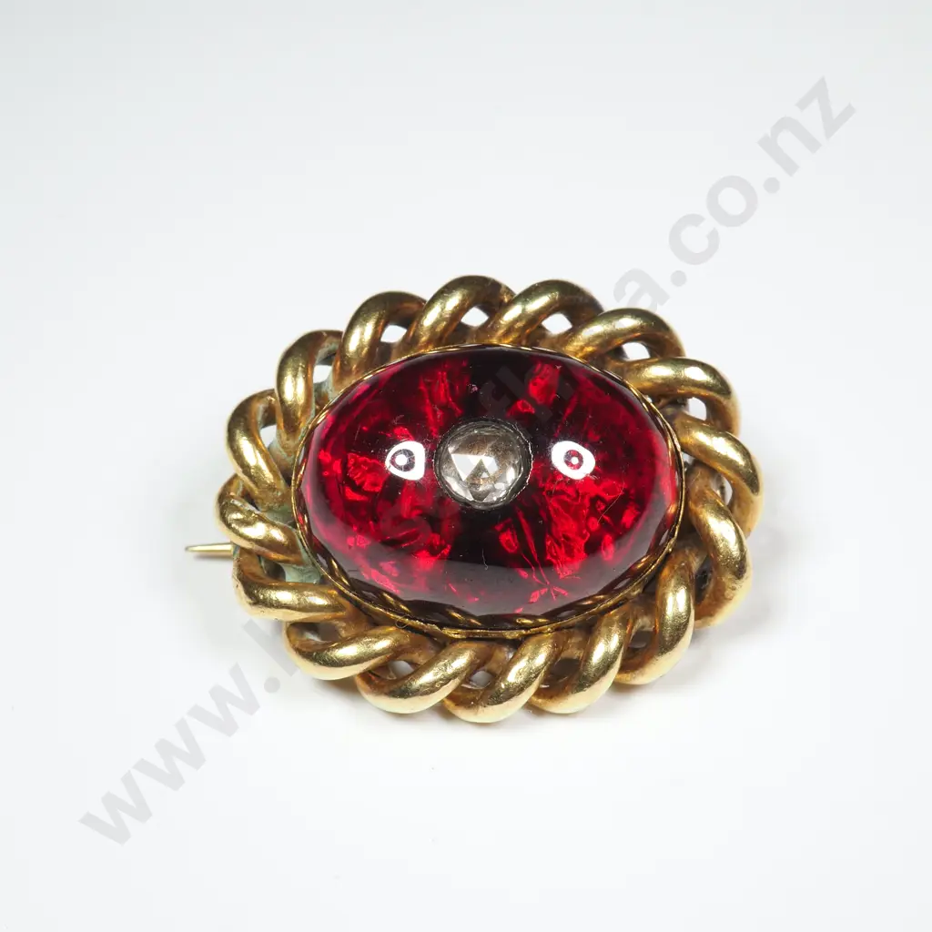 Antique 15ct Gold Gemset Brooch Image 1++