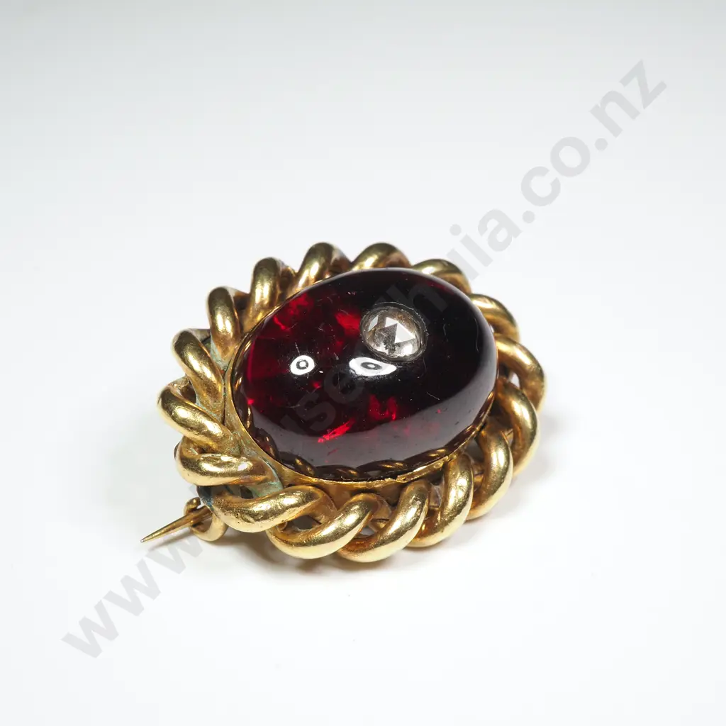 Antique 15ct Gold Gemset Brooch Image 1++