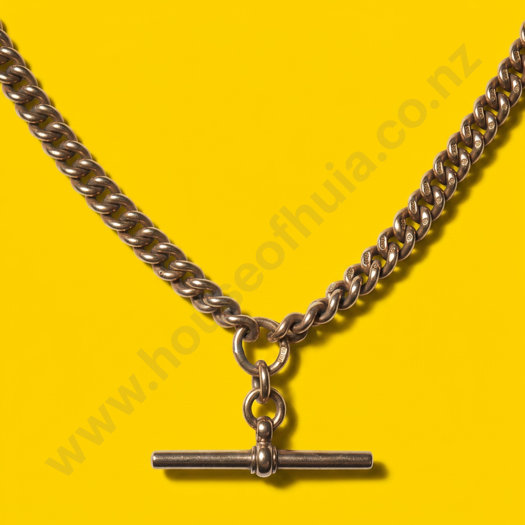 Substantial 9ct Rose Gold Albert Fob Chain Image 1++