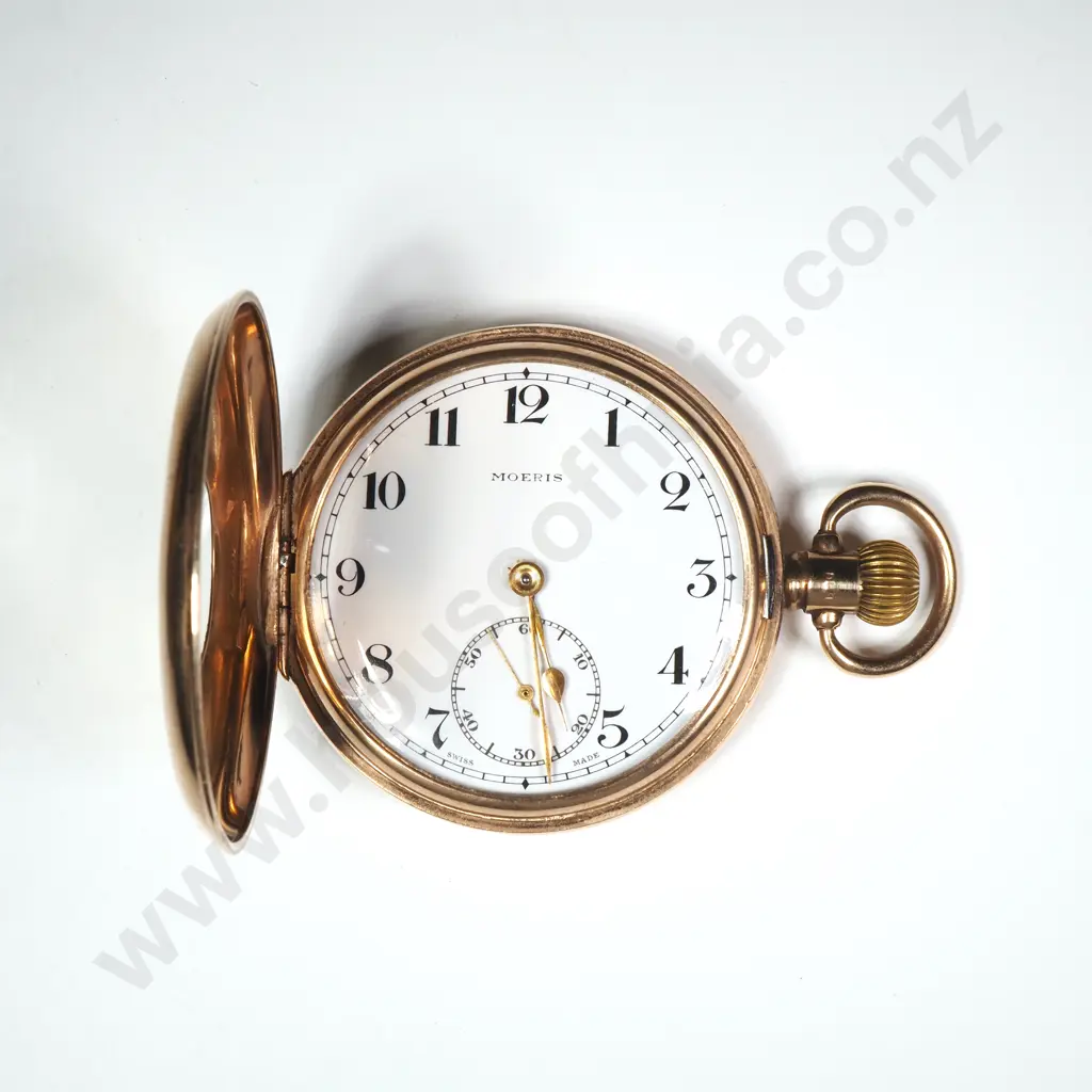 Impressive Cased 9ct Gold Half Hunter Pocket Watch Image 1++
