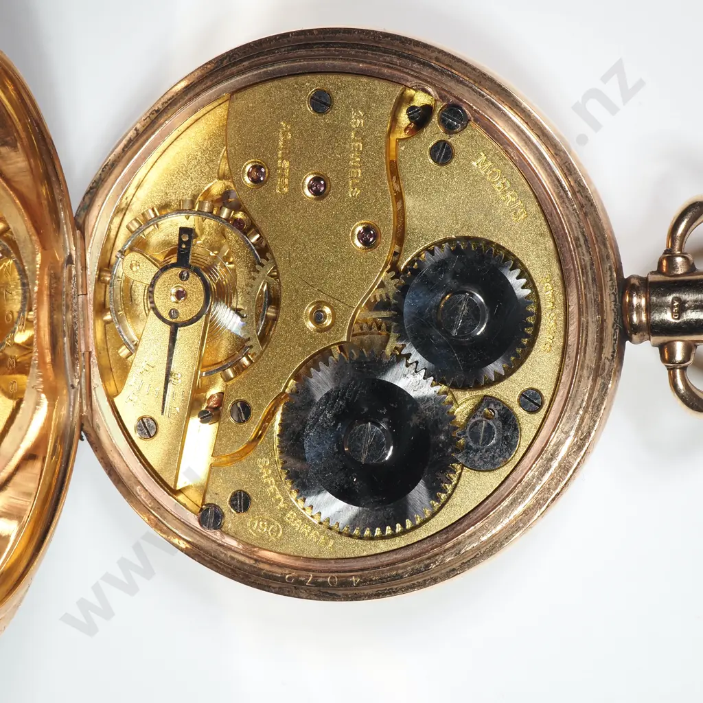 Impressive Cased 9ct Gold Half Hunter Pocket Watch Image 1++