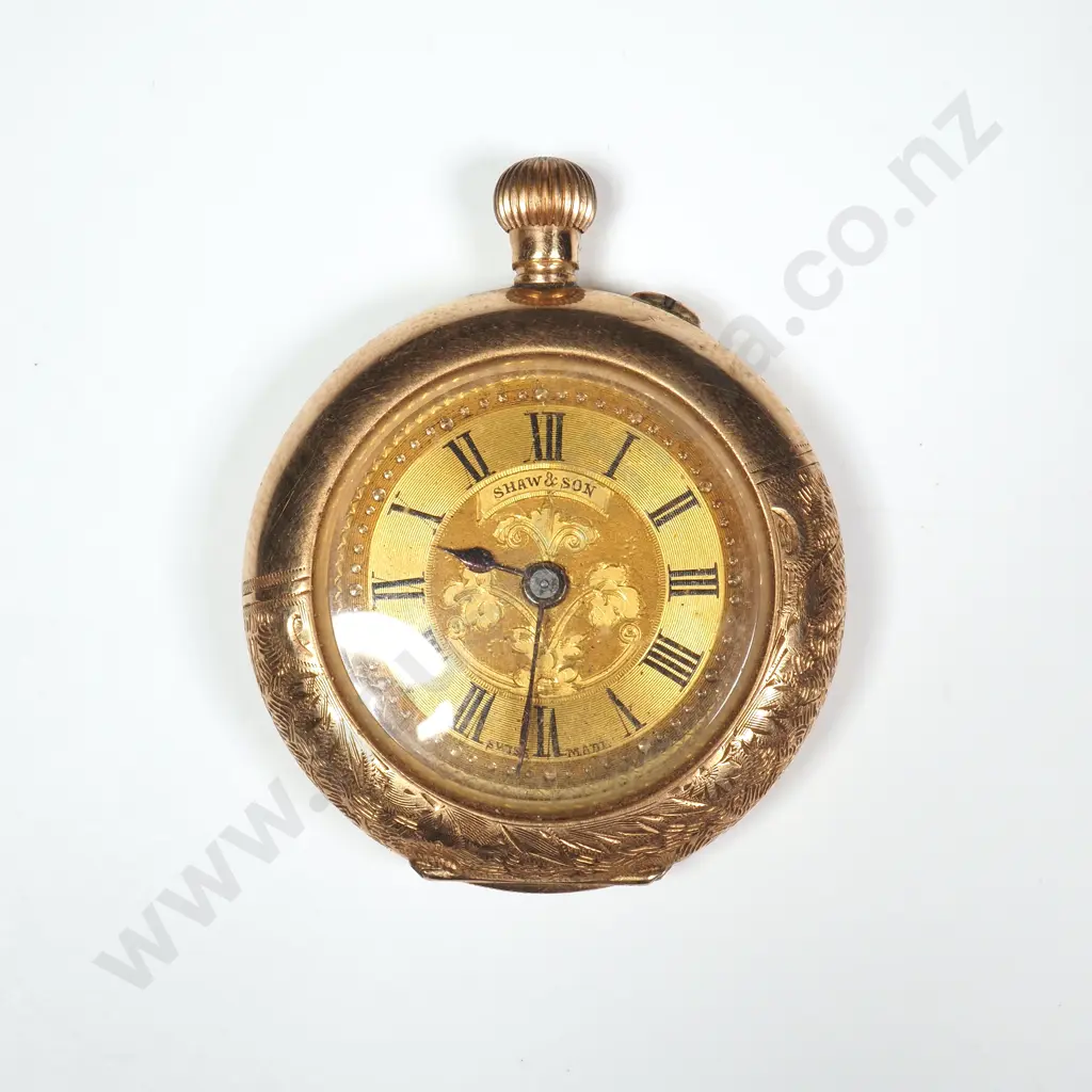 14ct Gold Shaw & Son Pocket Watch Image 1++