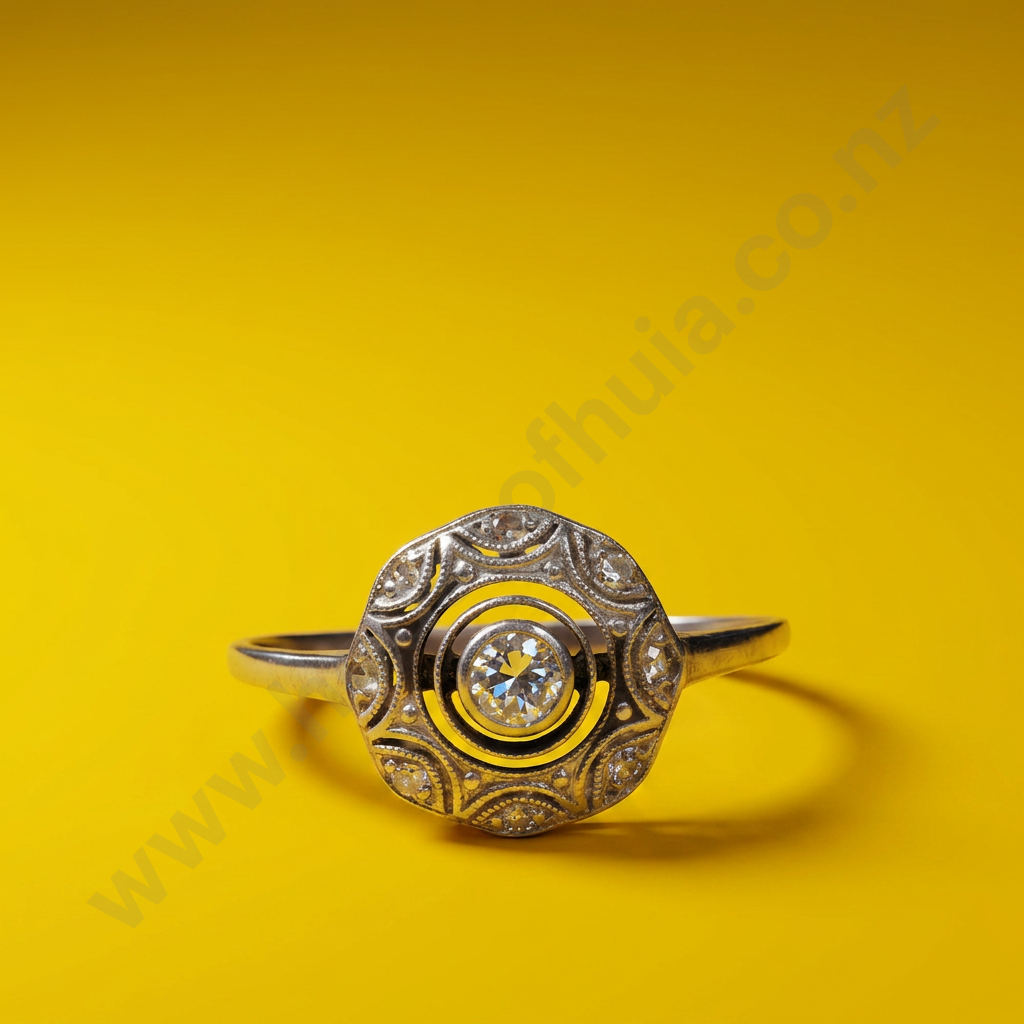 Antique Art Deco Diamond Ring Image 1++