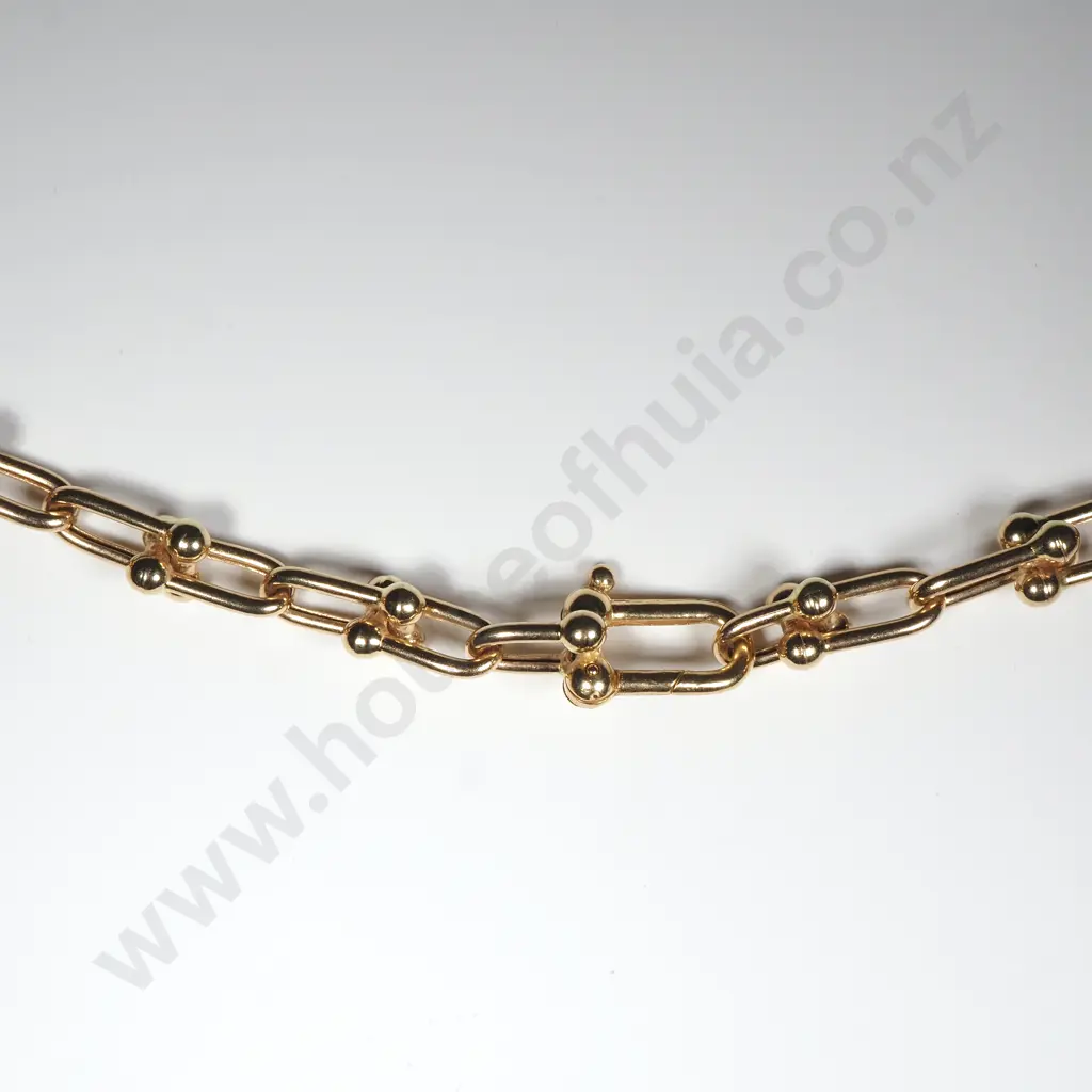18ct Gold Tiffany Style Link Necklace Image 1++