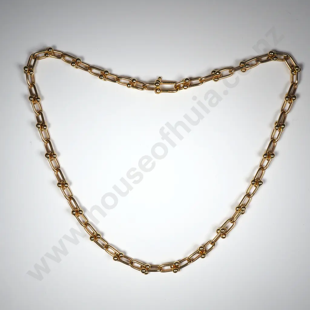 18ct Gold Tiffany Style Link Necklace Image 1++