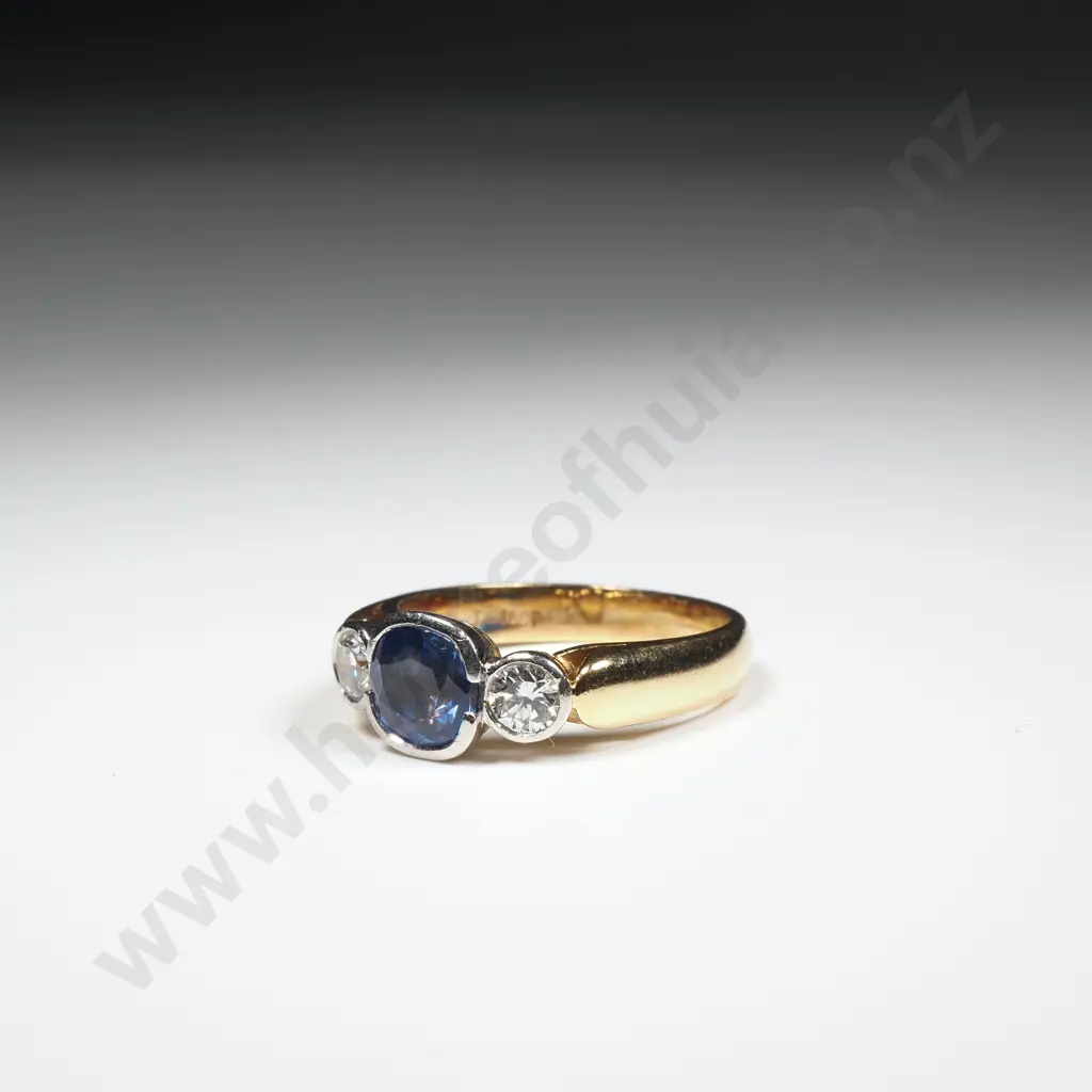 Stunning 18ct Gold Sapphire & Diamond Ring w Valuation for $8,560.00 Image 1++