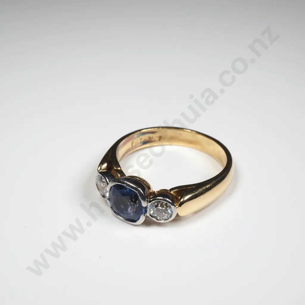 Stunning 18ct Gold Sapphire & Diamond Ring w Valuation for $8,560.00 Image 1++