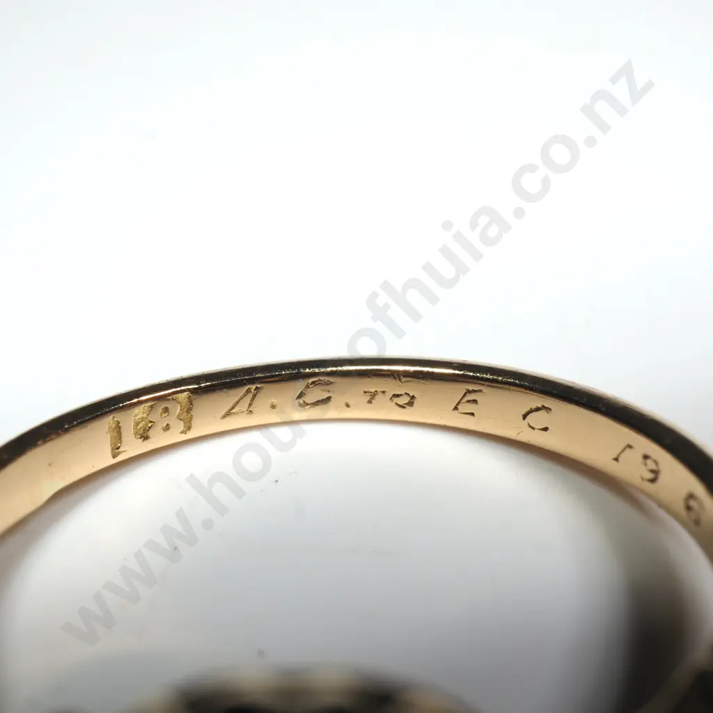Antique 18ct Gold Diamond Cluster Ring w Valuation for $3,325.00 Image 1++