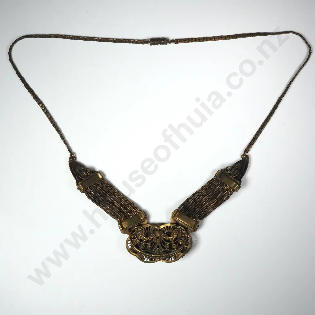 Exceptional Max Neiger Art Deco Egyptian Revival Tutankhamun Jade Glass & Enamel Multi Strand Necklace Image 1++