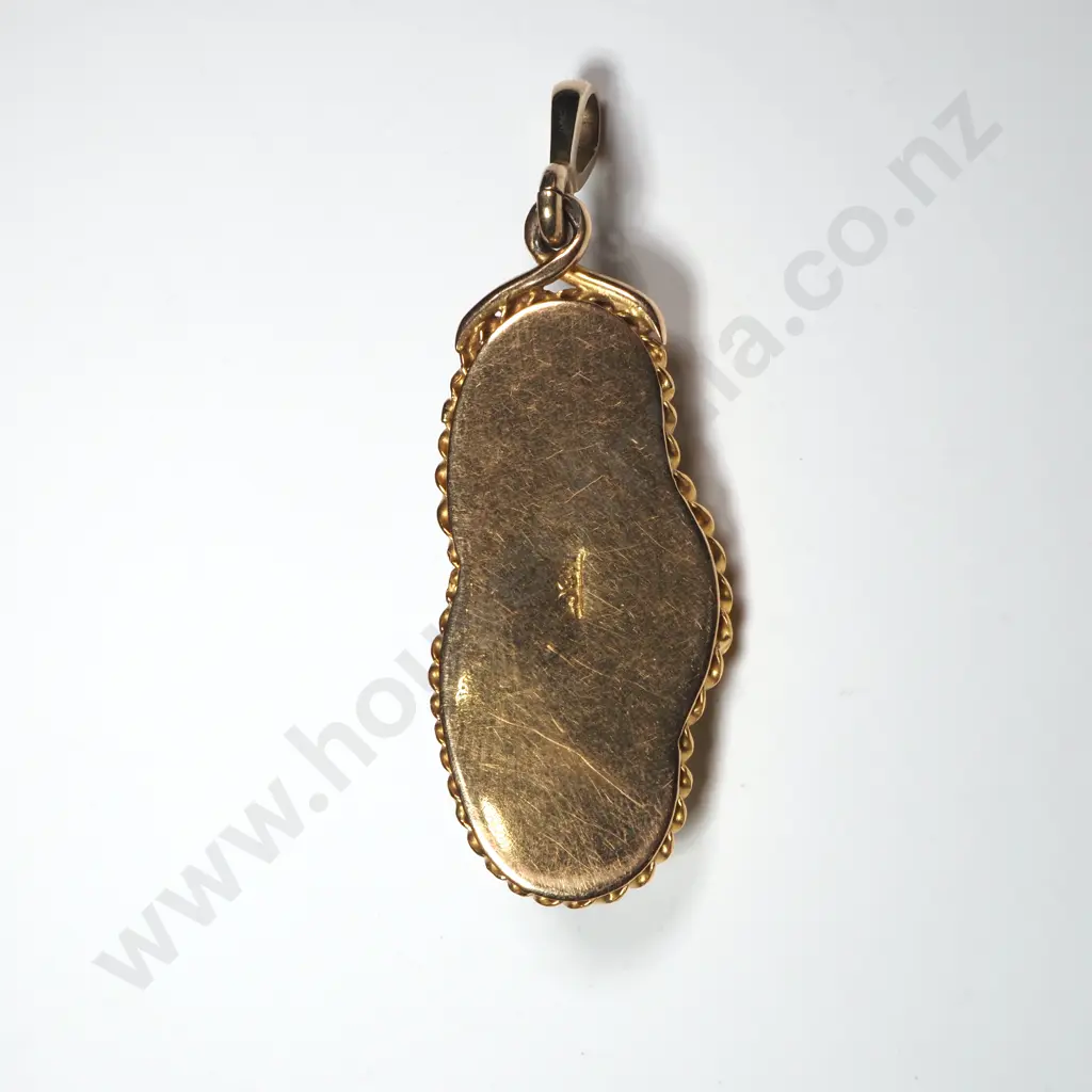 Antique 18ct Gold Pearl Pendant Image 1++