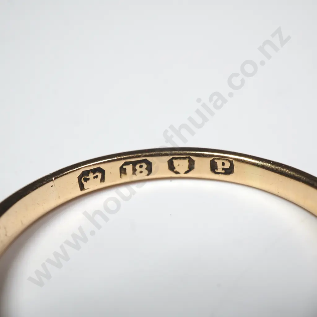 Antique London Bridge 18ct Gold Diamond & Sapphire Ring w Valuation for $4,545.00 Image 1++