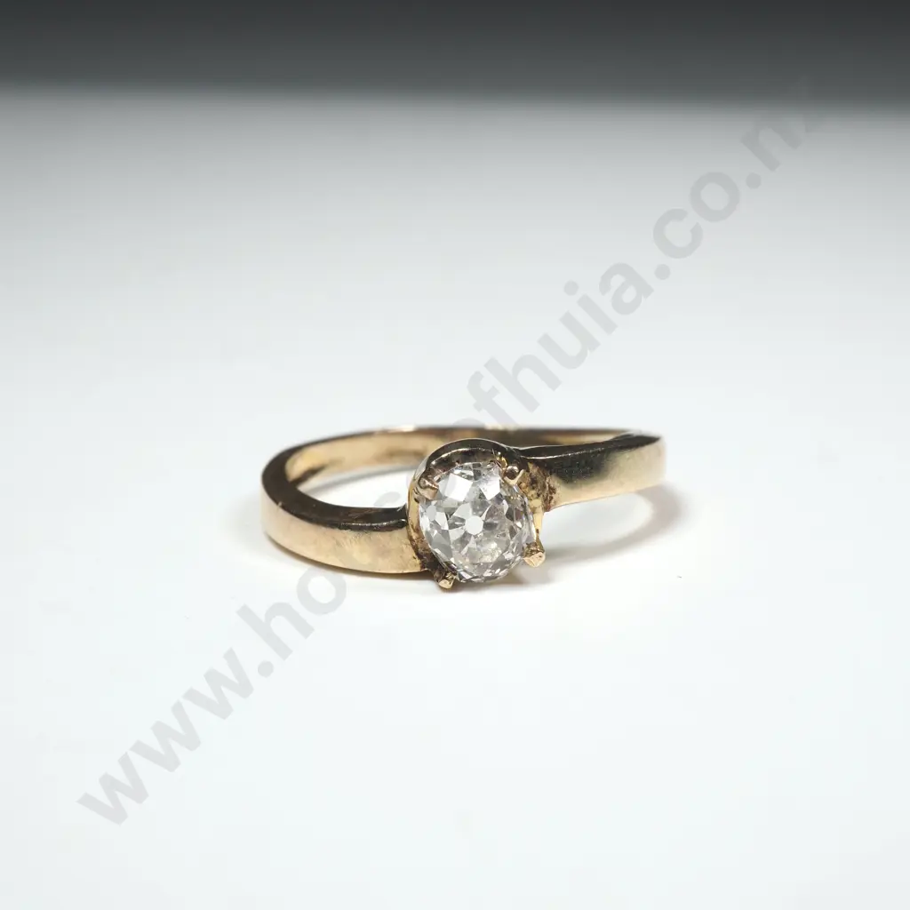 Vintage 9ct Gold & Mine Cut Diamond Ring w Valuation for $2,275.00 Image 1++