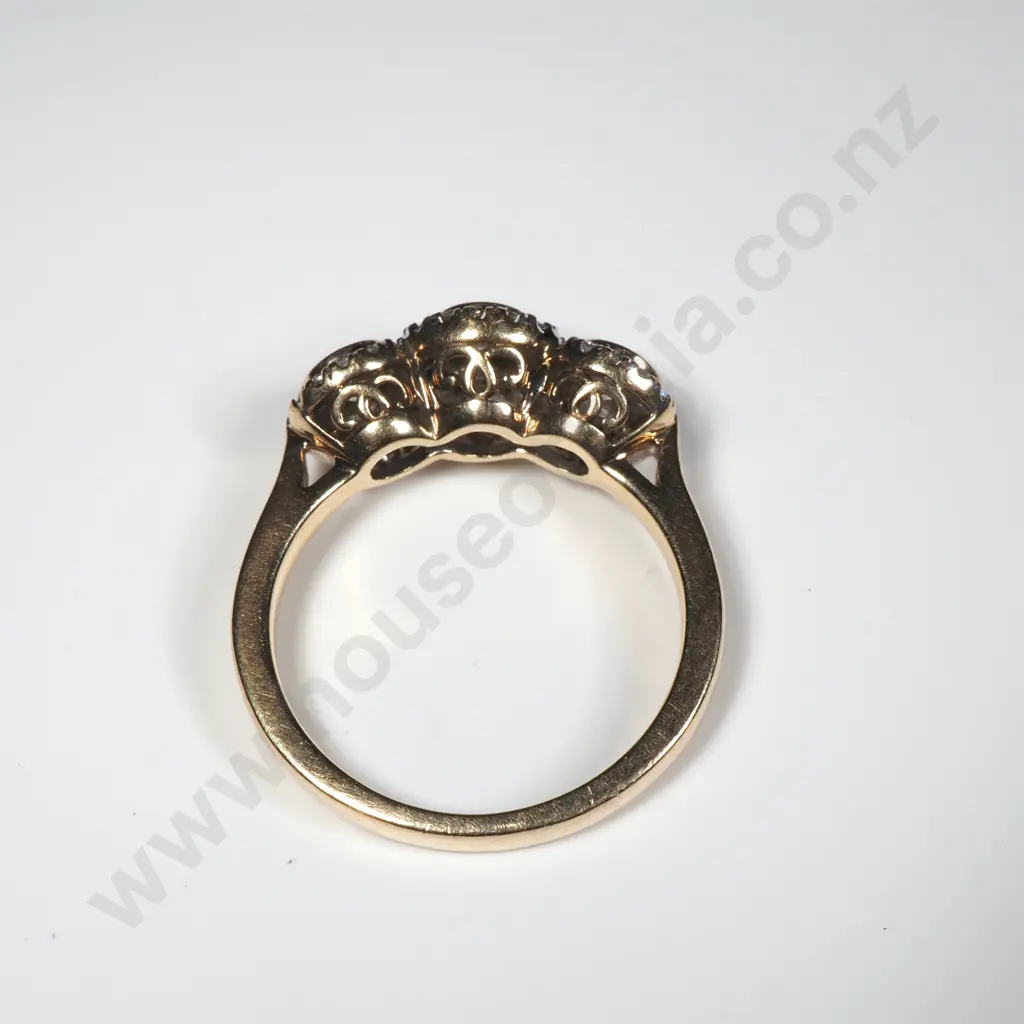 10ct Gold Three Diamond Michael Hill Ring w Valuation for $4,225.00 Image 1++