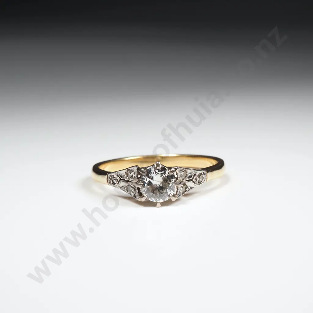 18ct Gold Diamond Solitaire Ring w Valuation for $4,500.00 Image 1++