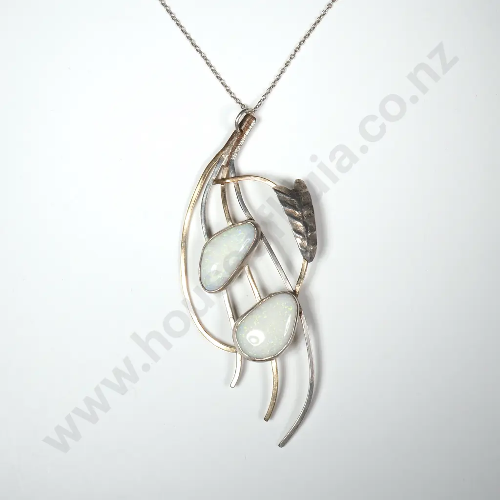 Impressive Sterling Silver & Opal Pendant Image 1++
