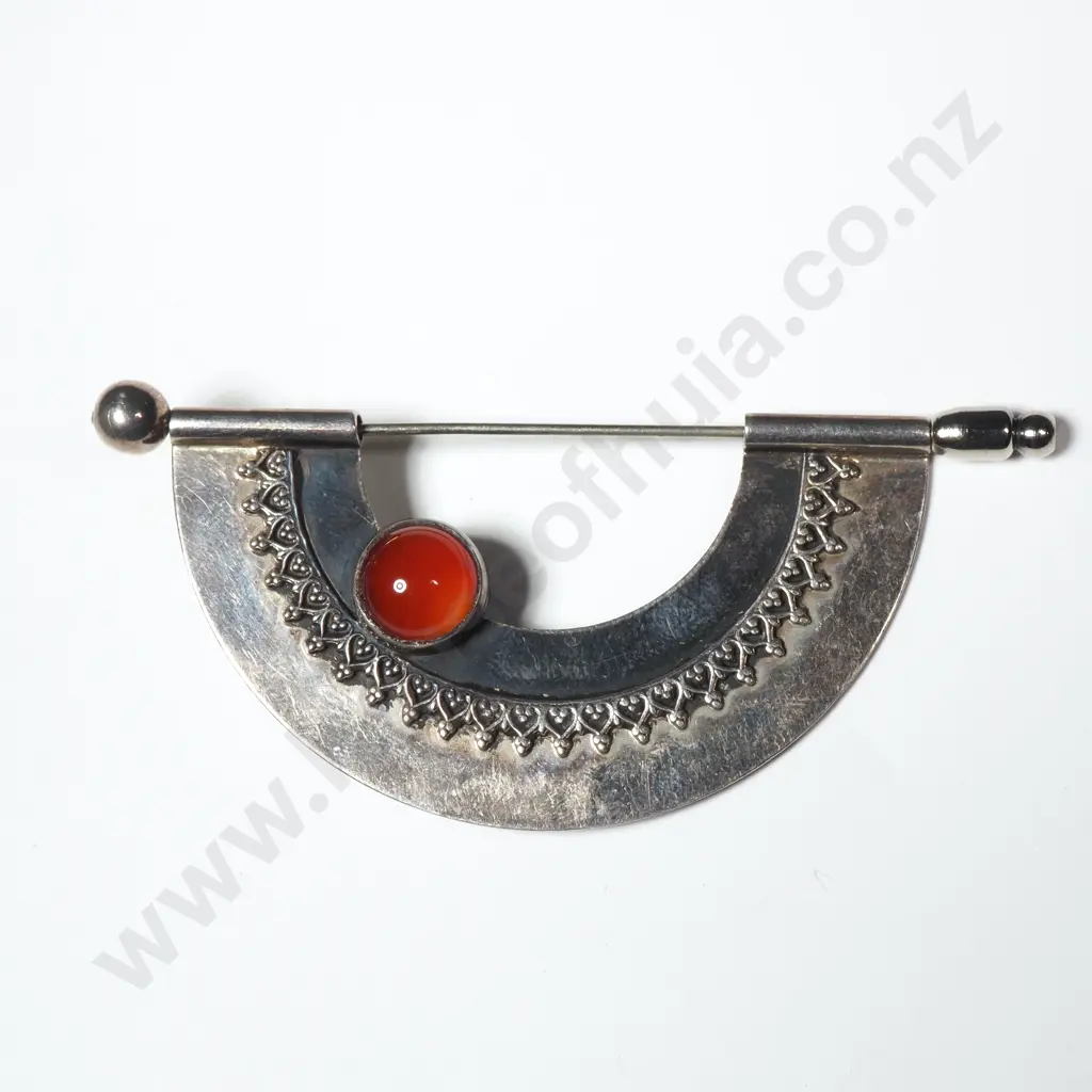 Sterling Silver Modernist Brooch Image 1++