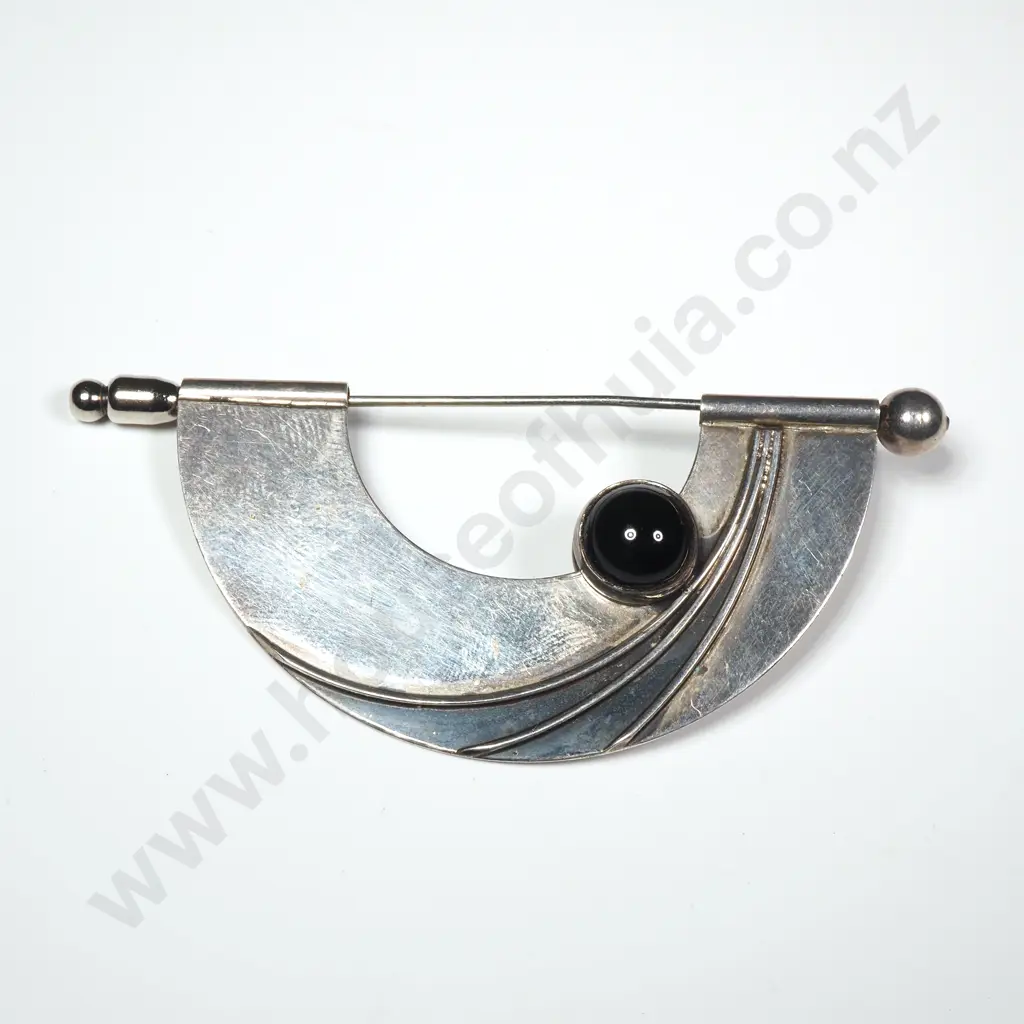 Sterling Silver Modernist Brooch Image 1++