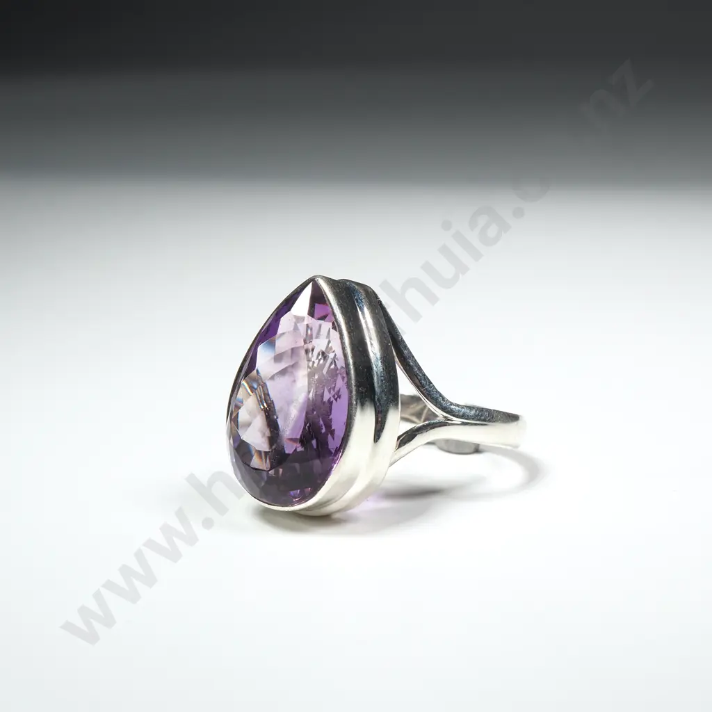 Sterling Silver Amethyst Ring Image 1++