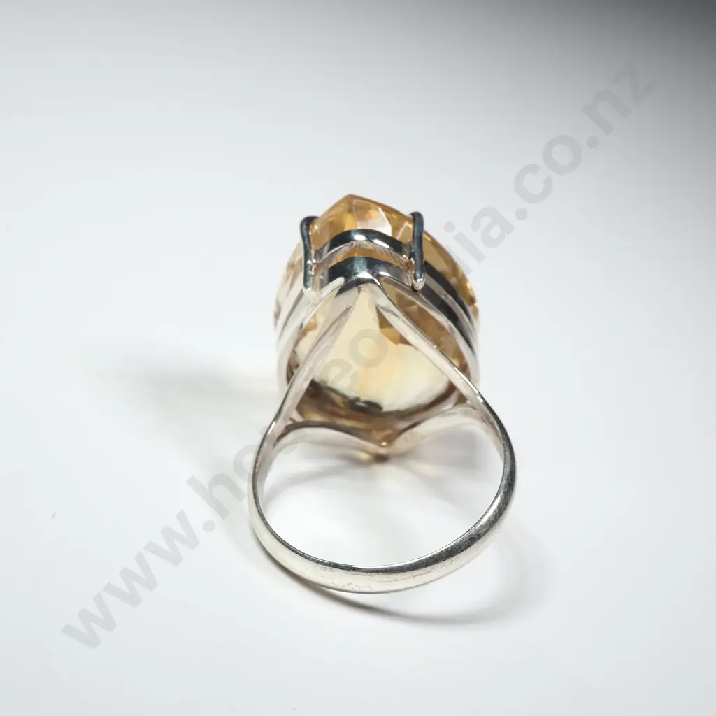 Sterling Silver Citrine Ring Image 1++