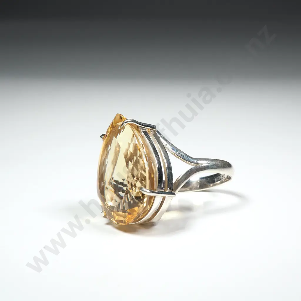 Sterling Silver Citrine Ring Image 1++