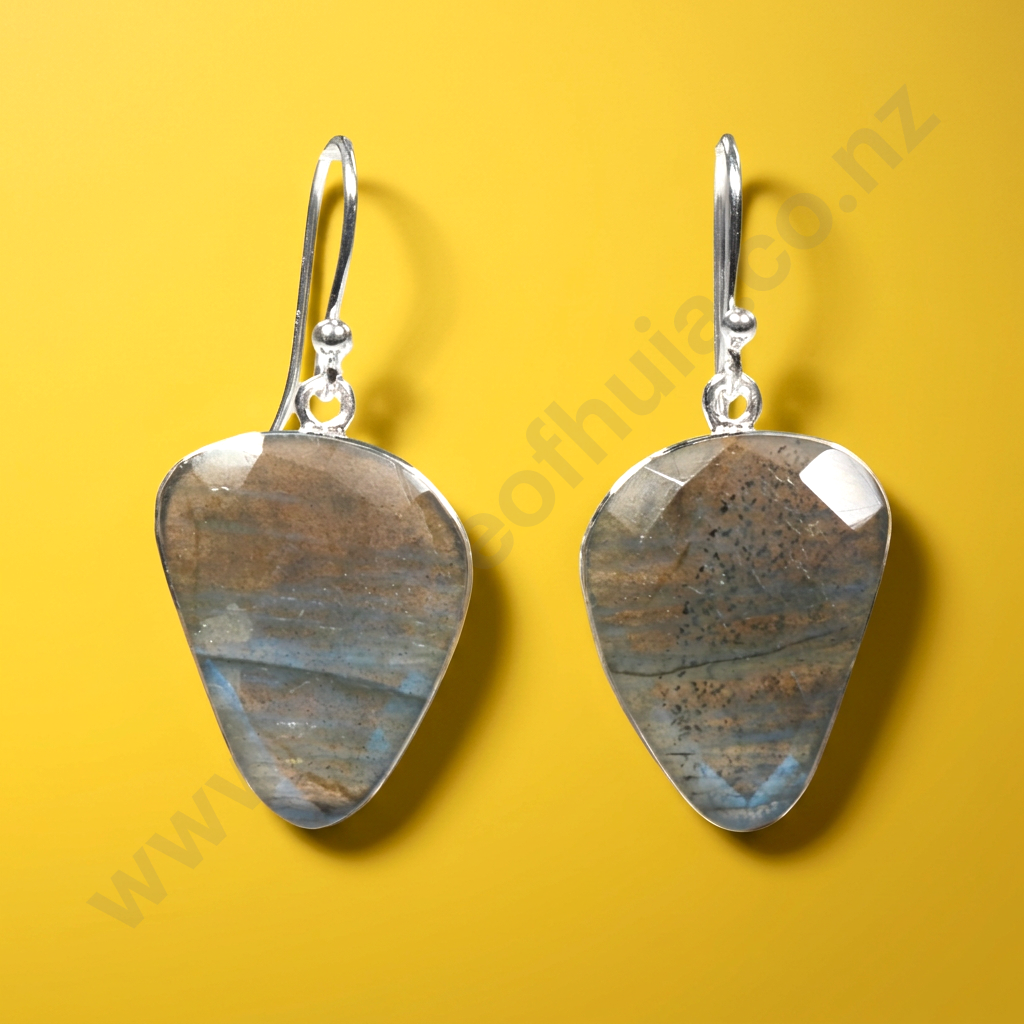 Sterling Silver Labradorite Earrings Image 1++
