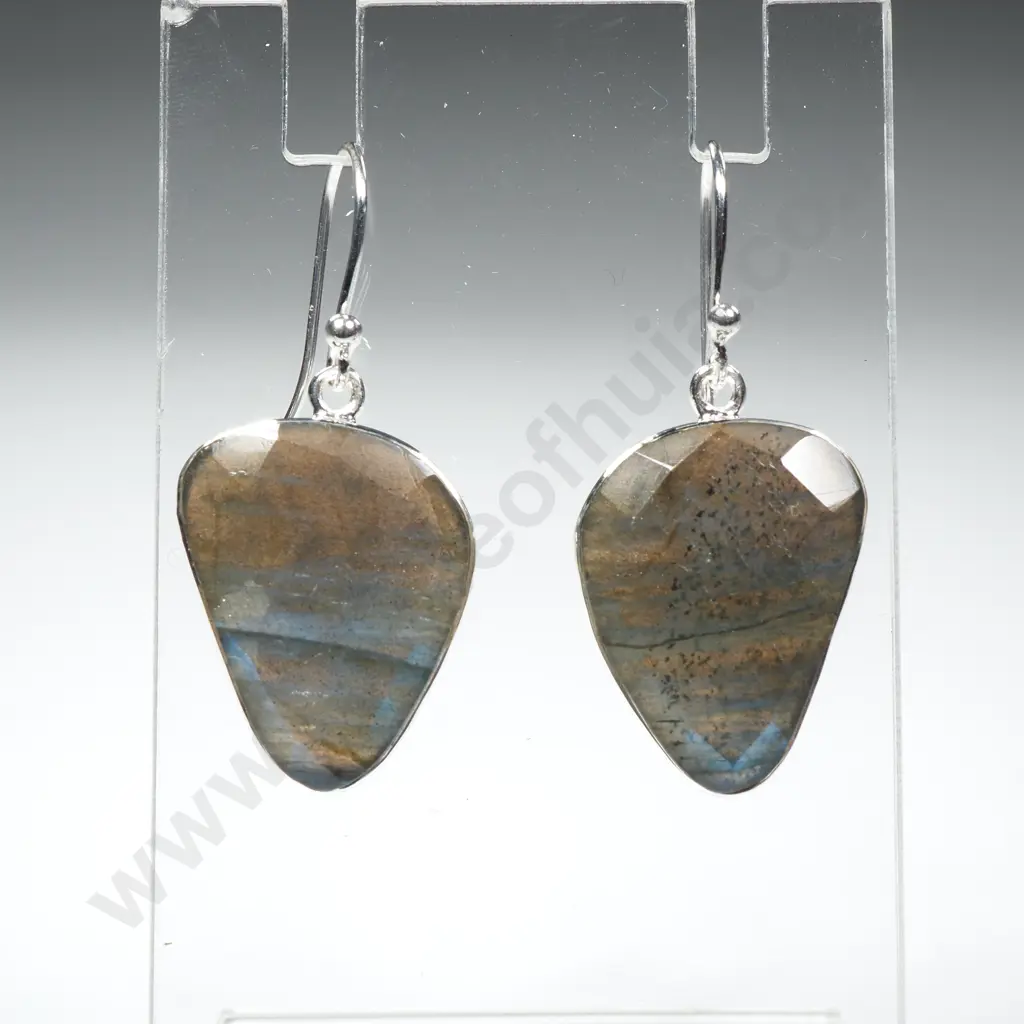 Sterling Silver Labradorite Earrings Image 1++