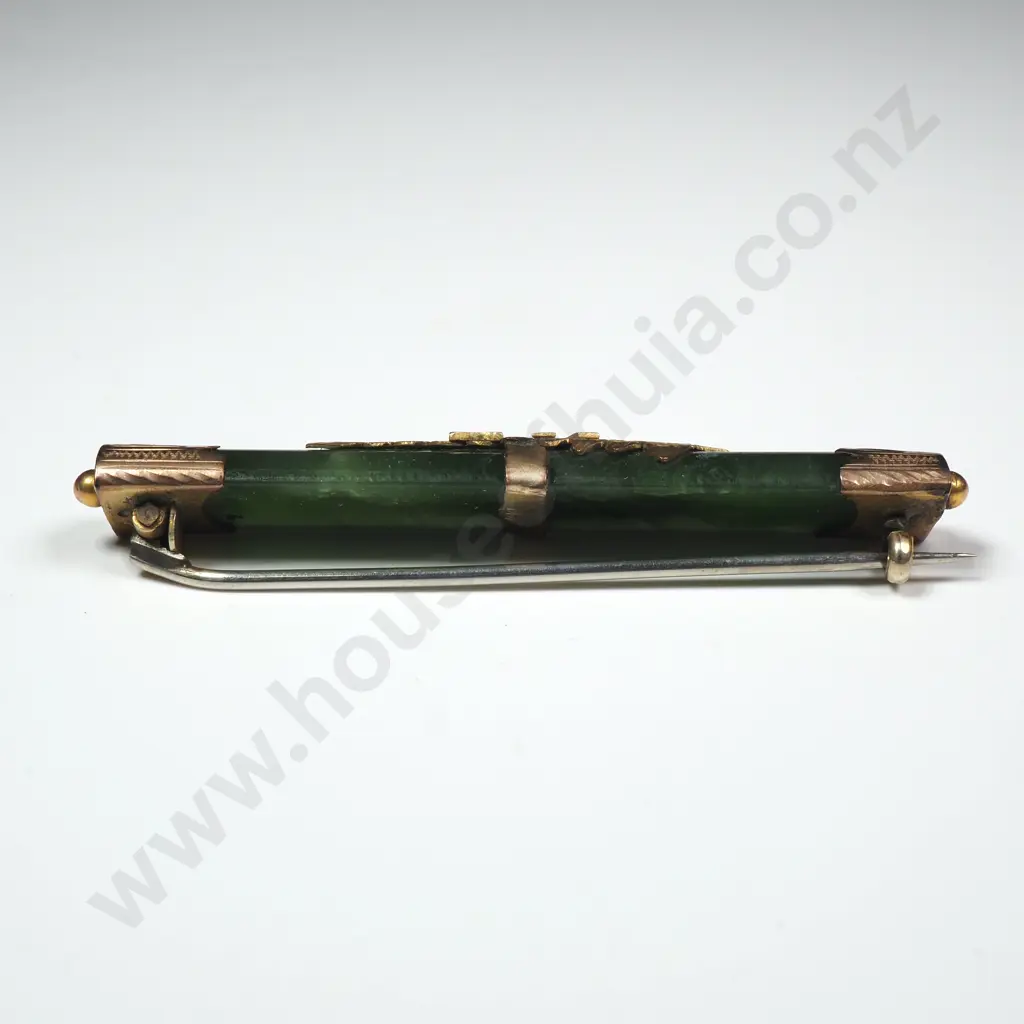 Colonial New Zealand Cased NZ Bar Brooch in CHCH Retailers Box Image 1++