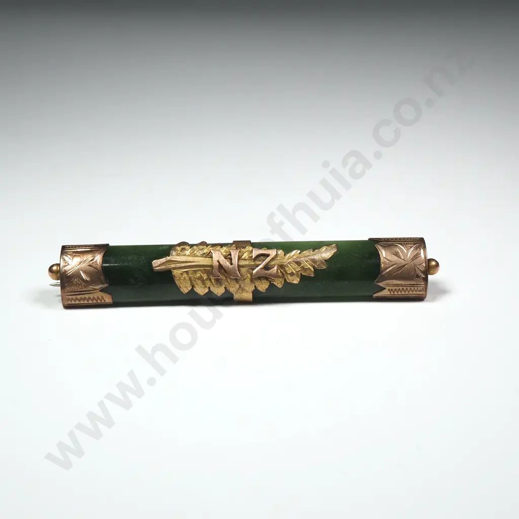 Colonial New Zealand Cased NZ Bar Brooch in CHCH Retailers Box Image 1++