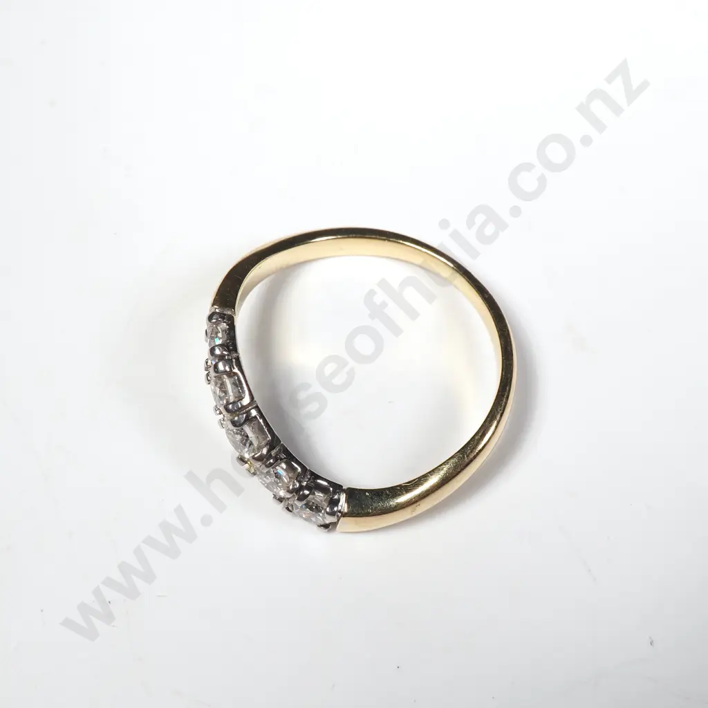 18ct Gold Diamond Five Stone Ring w Valuation for $5,180.00 Image 1++