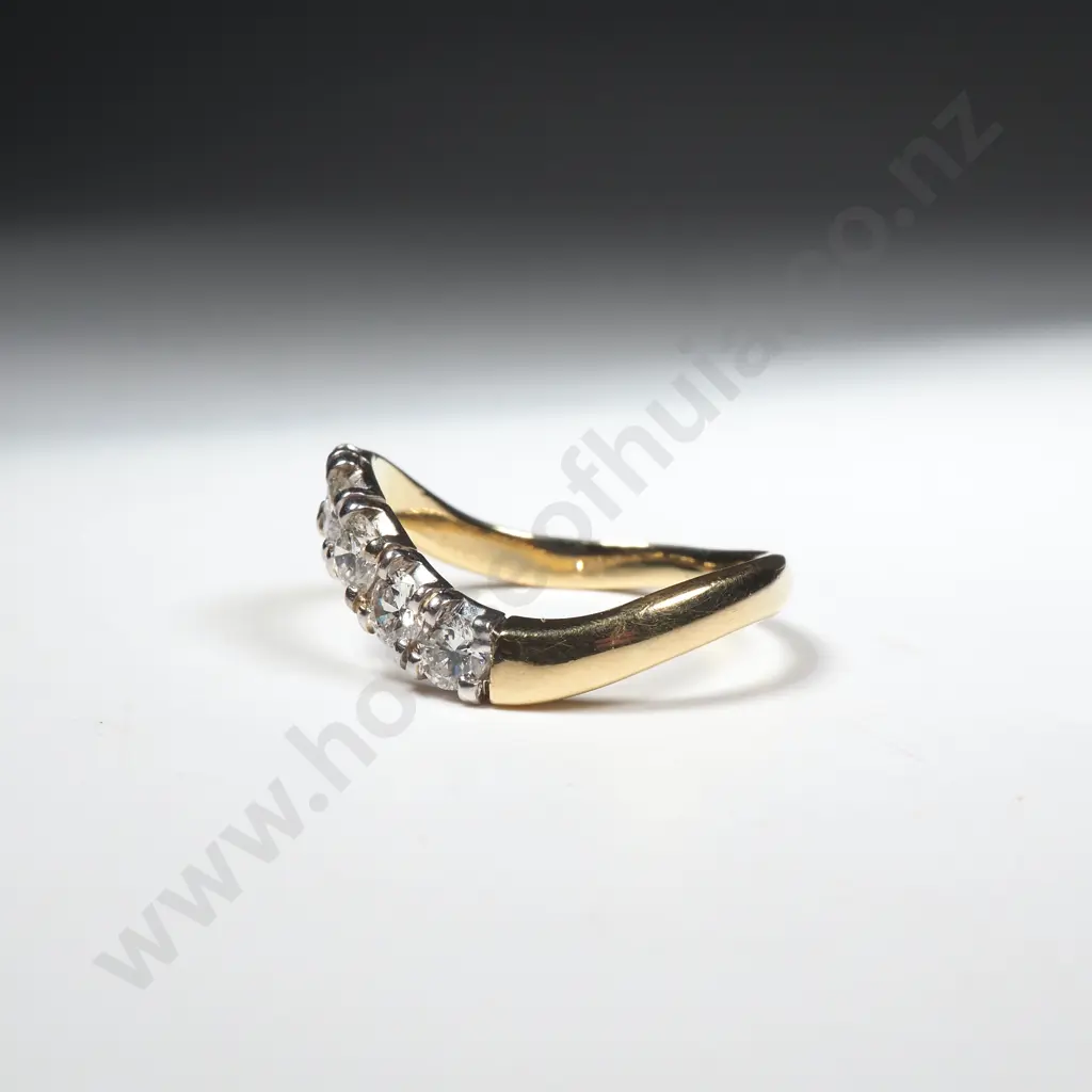 18ct Gold Diamond Five Stone Ring w Valuation for $5,180.00 Image 1++