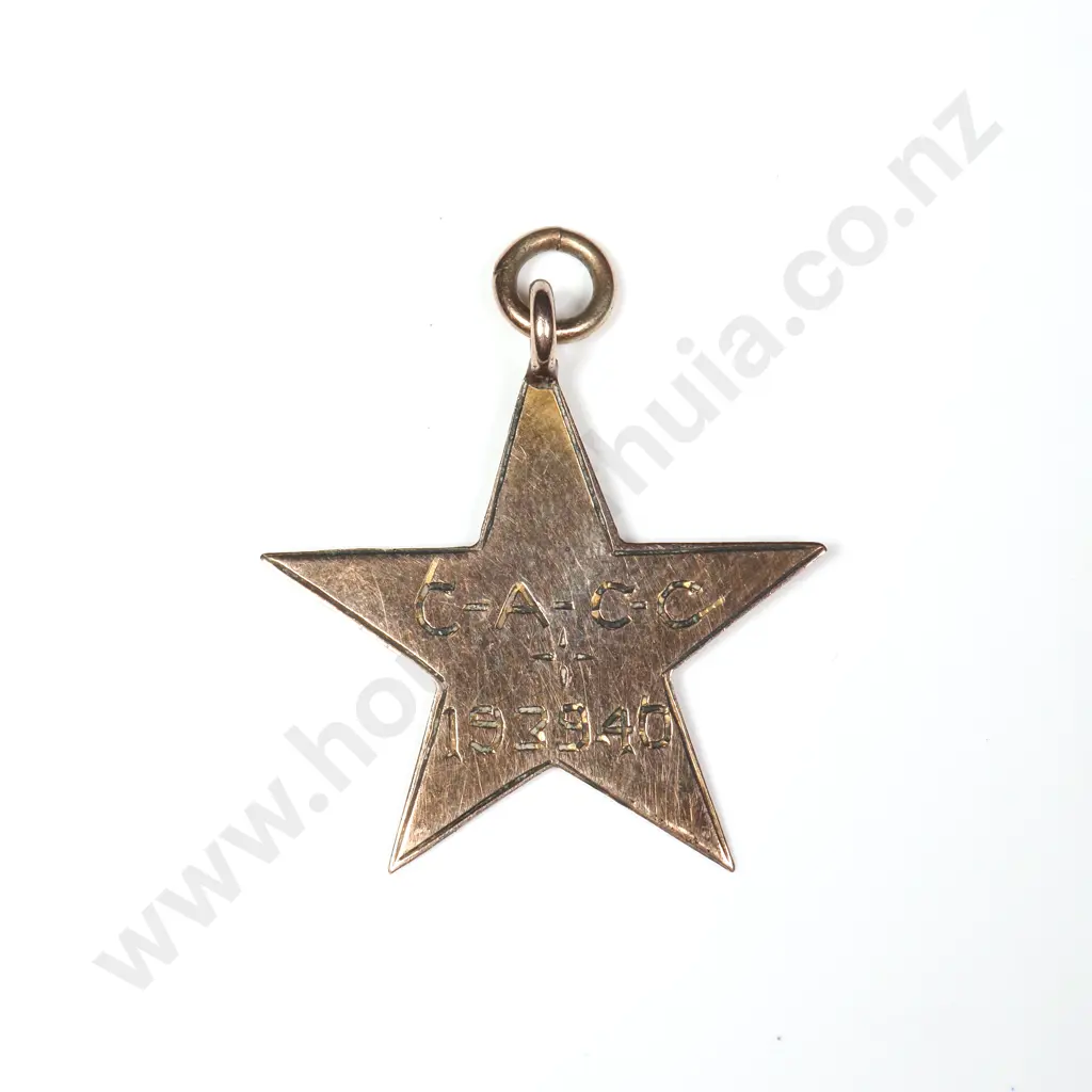 1939-40 9ct Gold Motorcycle Speed Star - Won by A Wear Image 1++