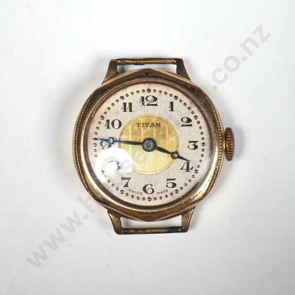 Rolled Gold Titan Wristwatch Head Image 1++