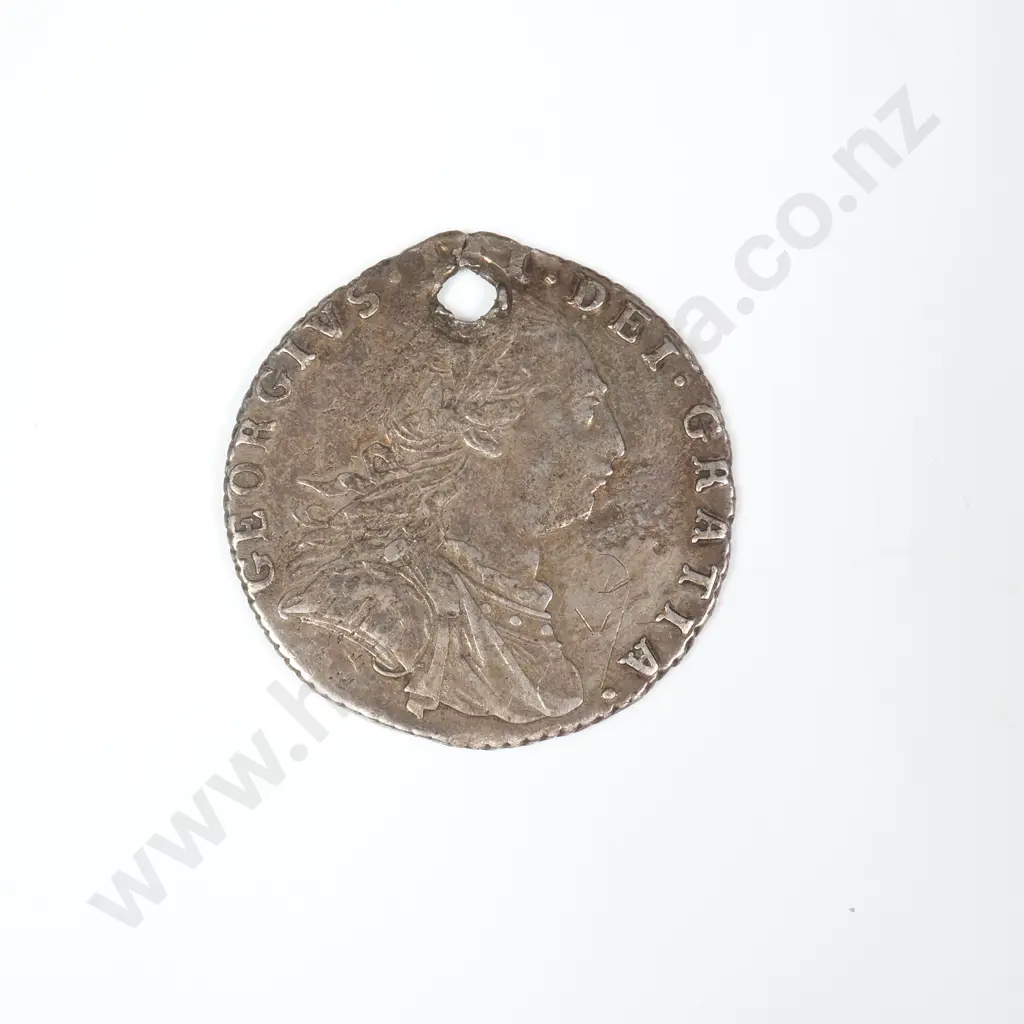1787 United Kingdom Sixpence Pendant Image 1++