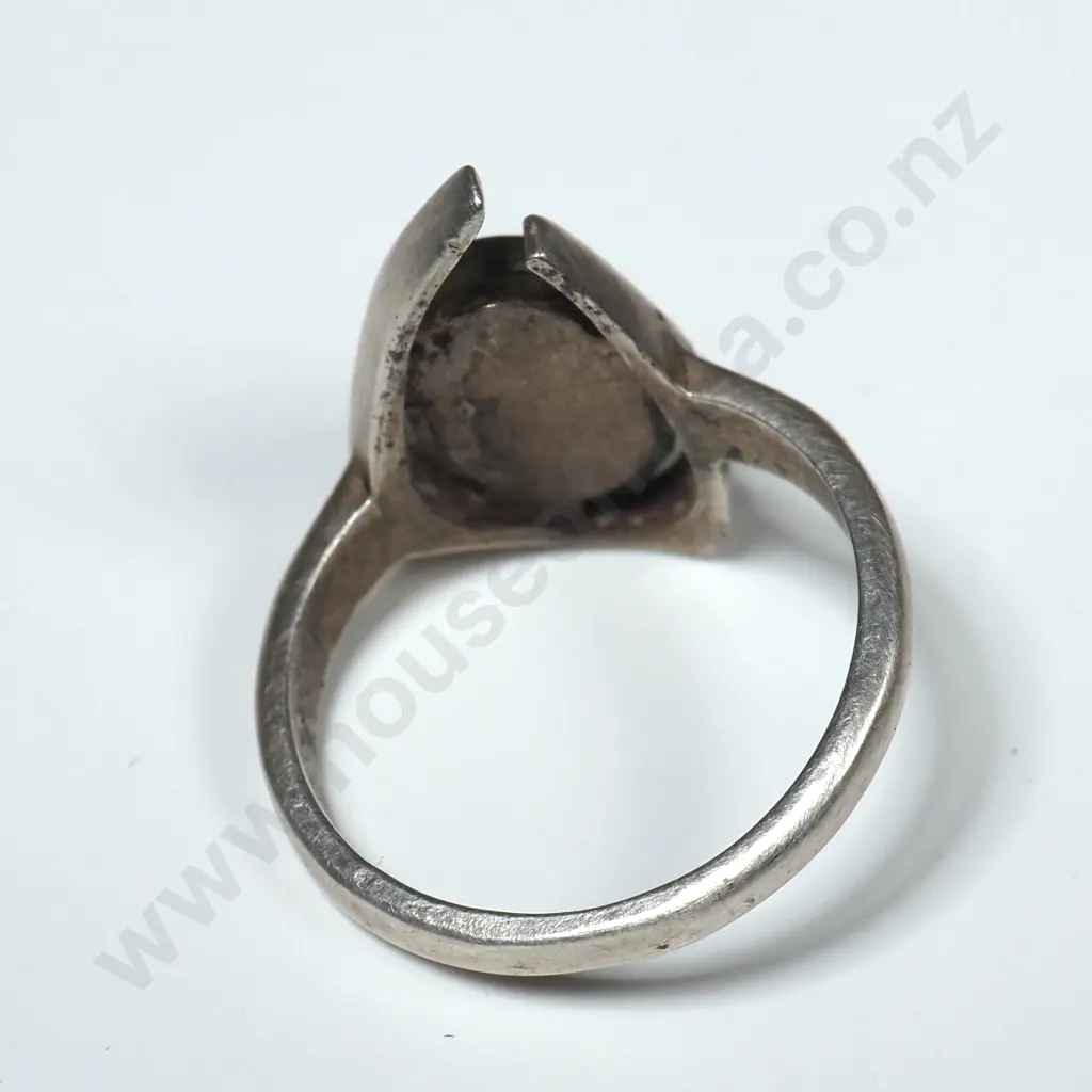 Sterling Silver Greenstone Ring Image 1++