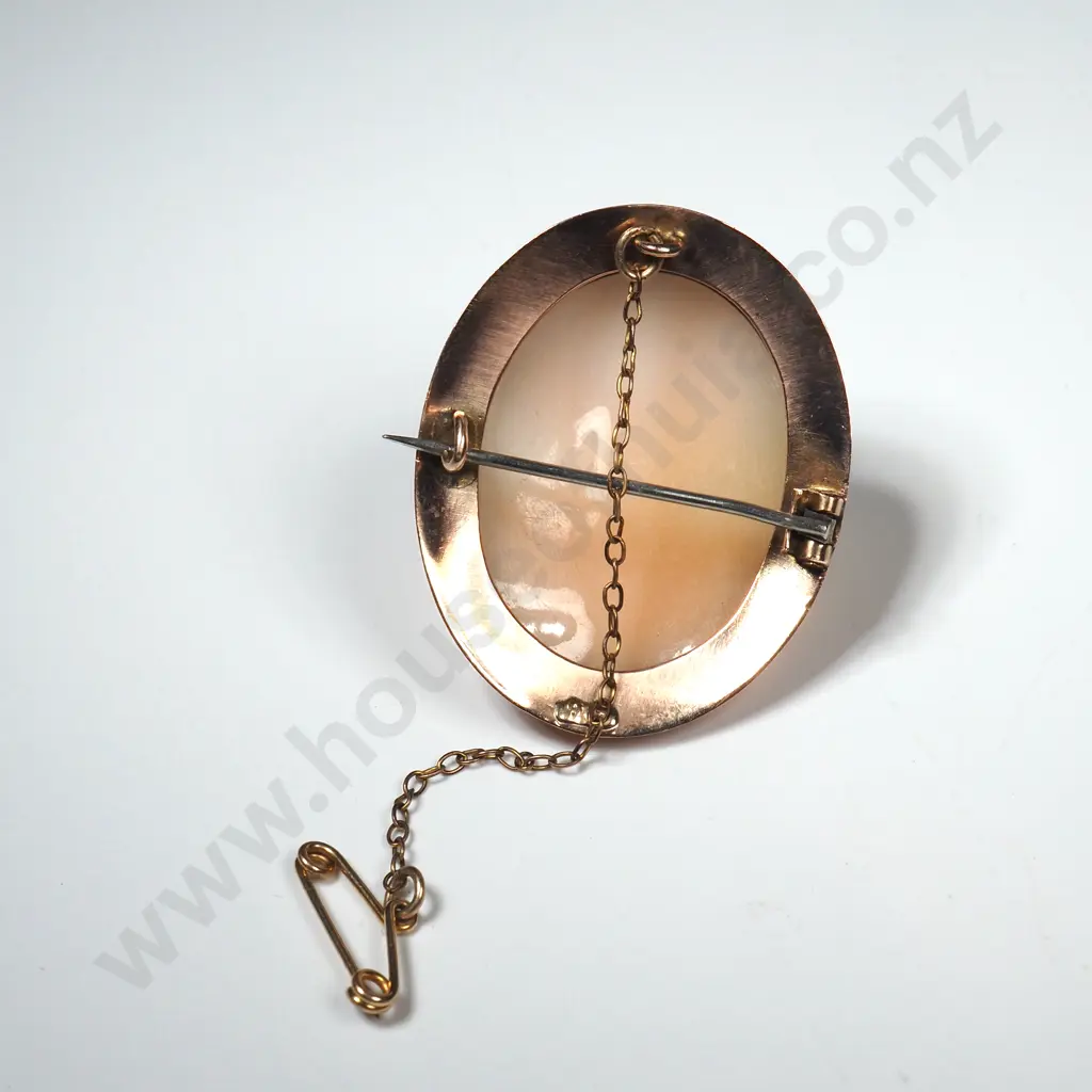 Vintage 9ct Gold Cameo Brooch Image 1++